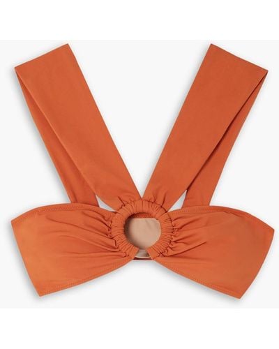 Evarae Sia Embellished Halterneck Bikini Top - Orange