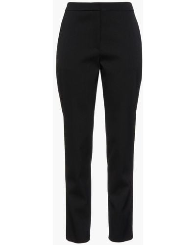 Carolina Herrera Stretch-wool Twill Straight-leg Pants - Black