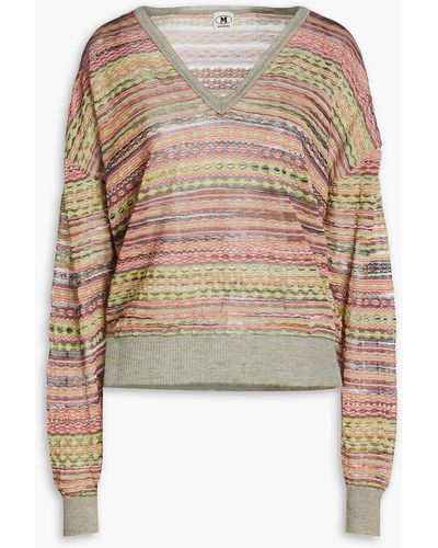 M Missoni Crochet-knit Sweater - Natural