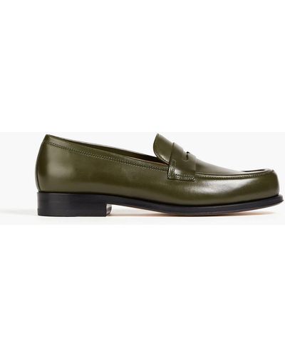 Sergio Rossi Leather Loafers - Green