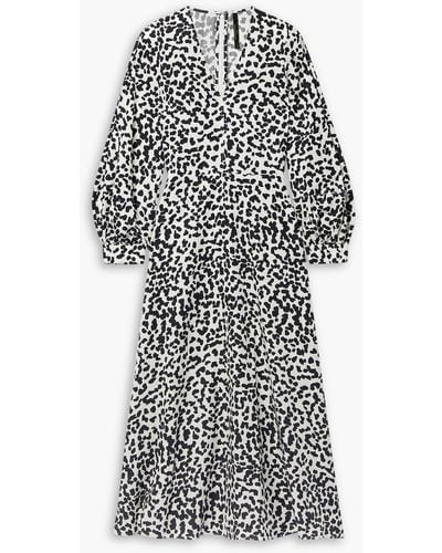 Mother Of Pearl Ramona Printed Tm Lyocell Midi Dress - White