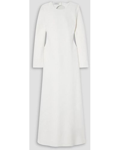 Lafayette 148 New York Wool-cady Maxi Dress - White