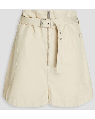 Isabel Marant Parana Cotton And Linen-blend Shorts - Natural