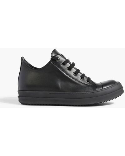 Rick Owens Leather Sneakers - Black