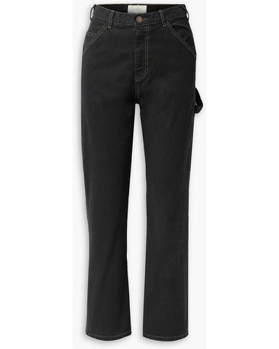 The Great Carpenter Cotton-blend Canvas Straight-leg Trousers - Black
