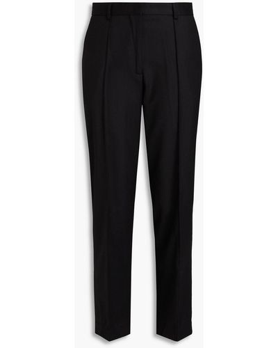 Officine Generale Roxane Wool Tapered Trousers - Black