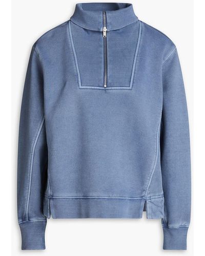 Alex Mill Crosby Cotton-fleece Half-zip Sweatshirt - Blue