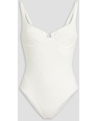 Melissa Odabash Sanremo Ribbed Swimsuit - White