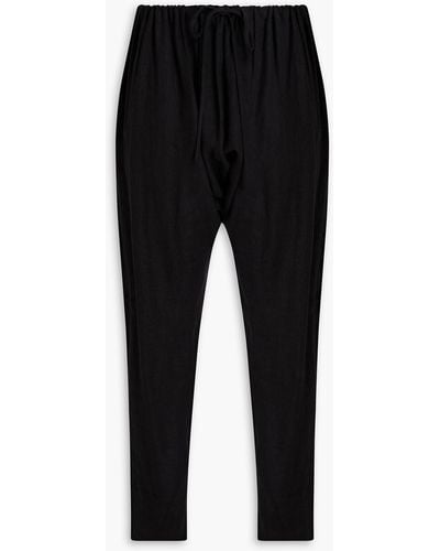Fil De Vie Marrakech Linen Tapered Trousers - Black