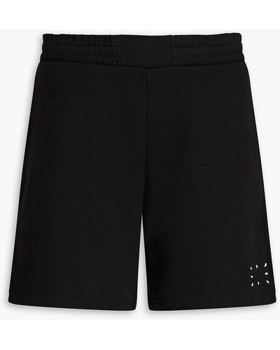 McQ Appliquéd French Cotton-terry Shorts - Black