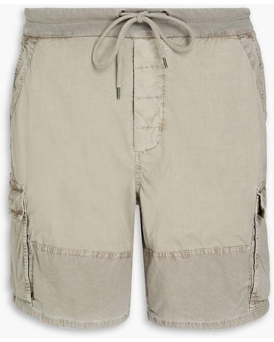 James Perse Stretch-cotton Poplin Cargo Shorts - Grey