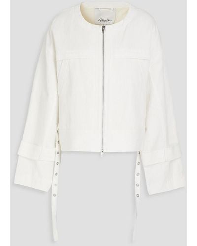 3.1 Phillip Lim Cotton And Linen-blend Crepe Jacket - White