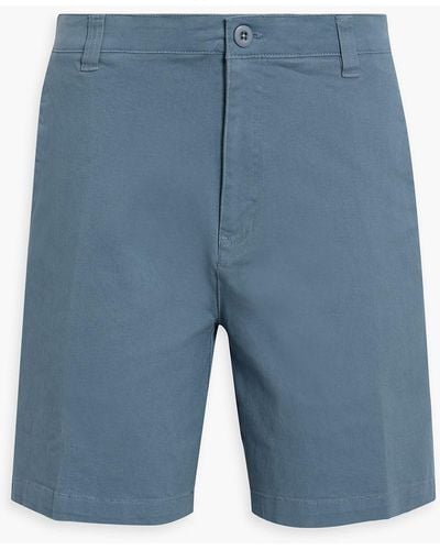 Onia Cotton-blend Twill Chino Shorts - Blue