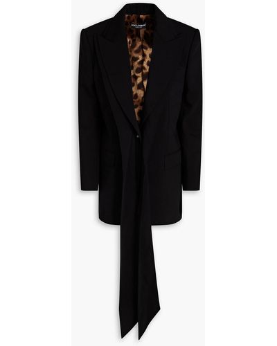Dolce & Gabbana Stretch-wool Twill Blazer - Black
