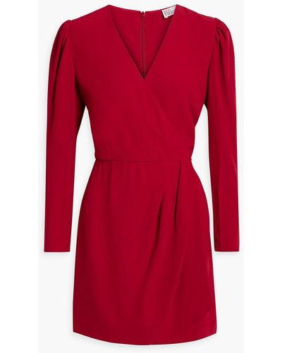 RED Valentino Wrap-effect Crepe Mini Dress - Red