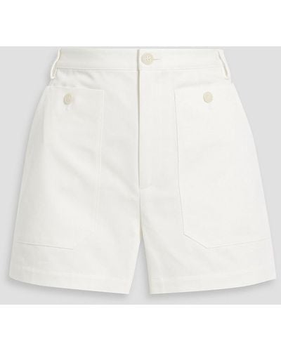 Nili Lotan Augusta Cotton-twill Shorts - White