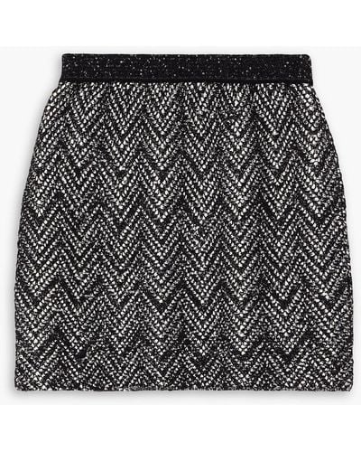 Missoni Sequin-embellished Crochet-knit Mini Skirt - Black