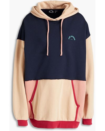 The Upside Dana Color-block French Cotton-terry Hoodie - Multicolor
