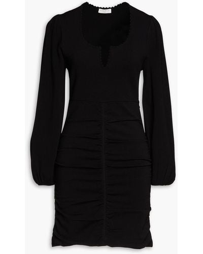 Sandro Ruched Knitted Mini Dress - Black