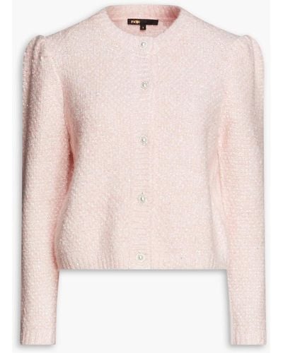 Maje Embellished Knitted Cardigan - Pink