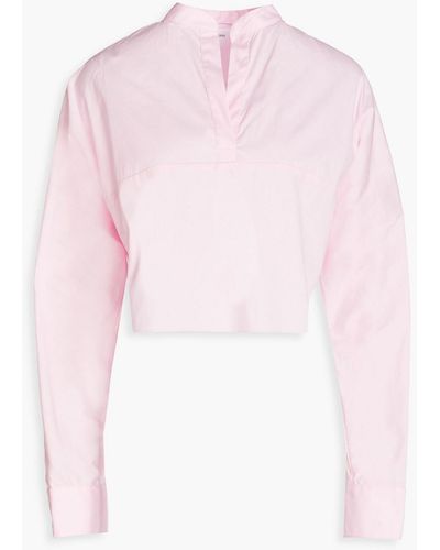 Bondi Born Ios cropped bluse aus popeline aus einer baumwollmischung - Pink
