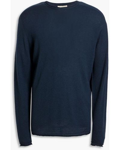 120% Lino Cashmere Sweater - Blue