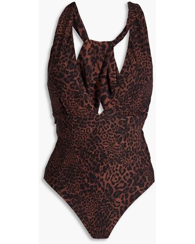 Jets by Jessika Allen Leopard-print Swimsuit - Brown