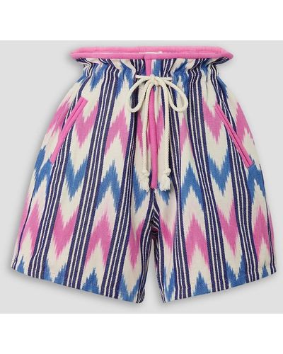 Isabel Marant Linima Cotton-jacquard Shorts - Pink