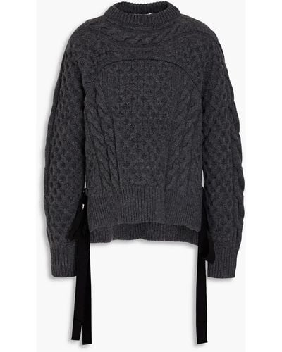 Erdem Ines Cable-knit Sweater - Blue