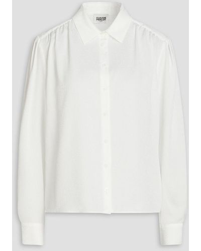 Claudie Pierlot Gathered Jacquard Shirt - White
