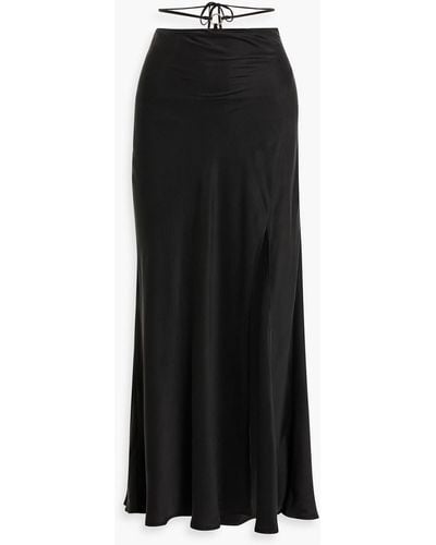 Bec & Bridge Casablanca Embellished Silk-satin Maxi Skirt - Black