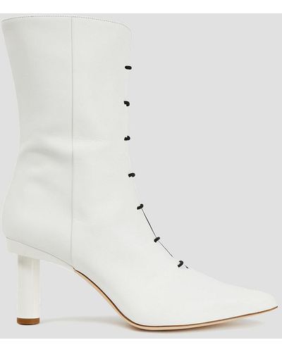 Tibi Leather Boots - White