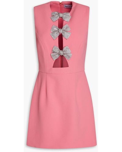 Rebecca Vallance Brittany Embellished Crepe Mini Dress - Pink