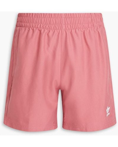 adidas Originals Shorts aus twill mit tunnelzug - Pink
