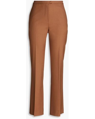 LVIR Wool-blend Twill Straight-leg Trousers - Brown