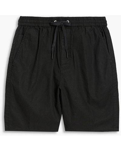Rag & Bone Reed shorts aus einer leinen-baumwollmischung mit tunnelzug - Schwarz