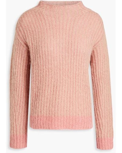 Luisa Cerano Brushed Mélange Wool-blend Sweater - Pink