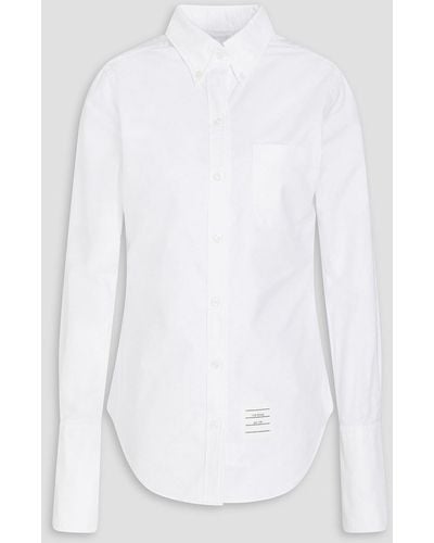 Thom Browne Hemd aus baumwoll-piqué - Weiß