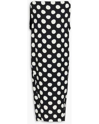 Marni Polka-dot Crepe Midi Dress - Black