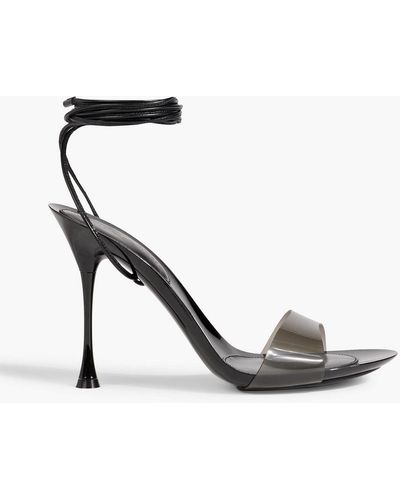 Gianvito Rossi Spice Glass 95 Leather And Pvc Sandals - Black