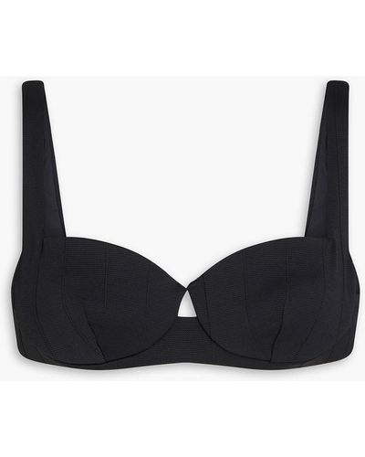 Onia Danica Ribbed Underwired Bikini Top - Black