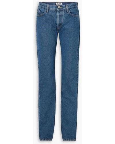 The Attico Mid-rise Straight-leg Jeans - Blue