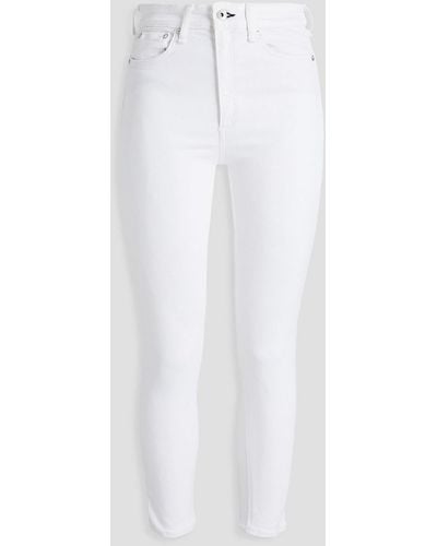 Rag & Bone Hoch sitzende cropped skinny jeans - Weiß