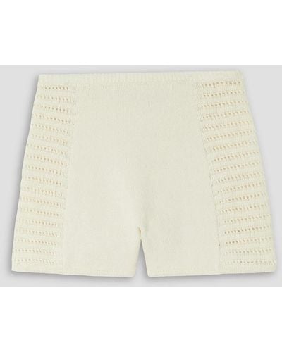 LeKasha Kabir Crocheted Linen Shorts - Natural
