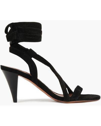 Ba&sh Cidney Suede Sandals - Black