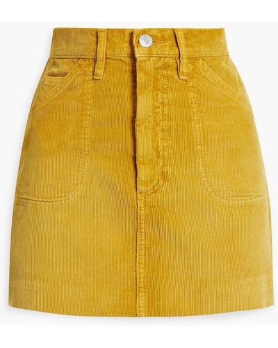 RE/DONE 70s Cotton-corduroy Mini Skirt - Yellow