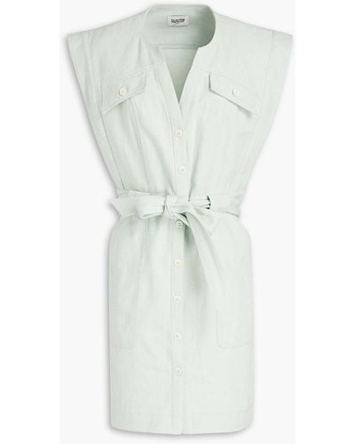 Claudie Pierlot Reflexion Cotton-blend Drill Mini Dress - White