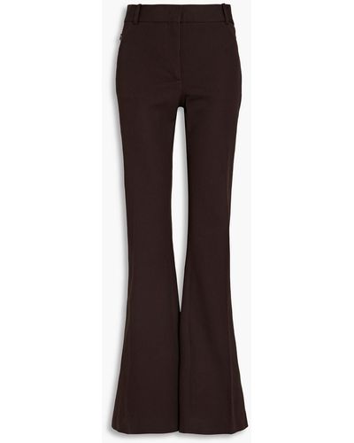 FRAME Le High Flare Stretch-cotton Flared Pants - Brown