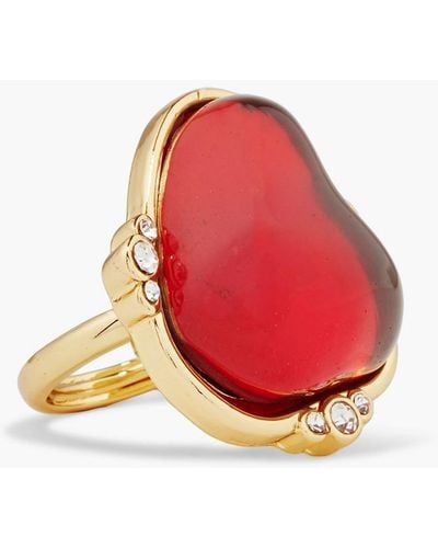 Kenneth Jay Lane Gold-tone Stone Ring - Red