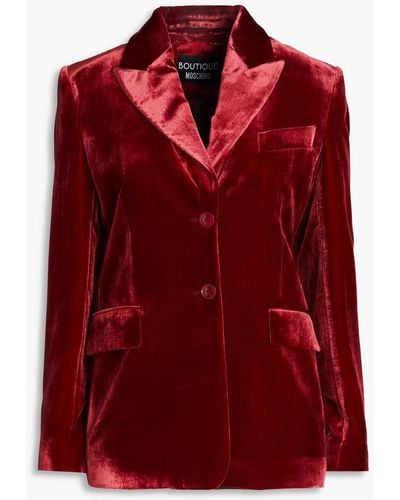 Boutique Moschino Velvet Blazer - Red